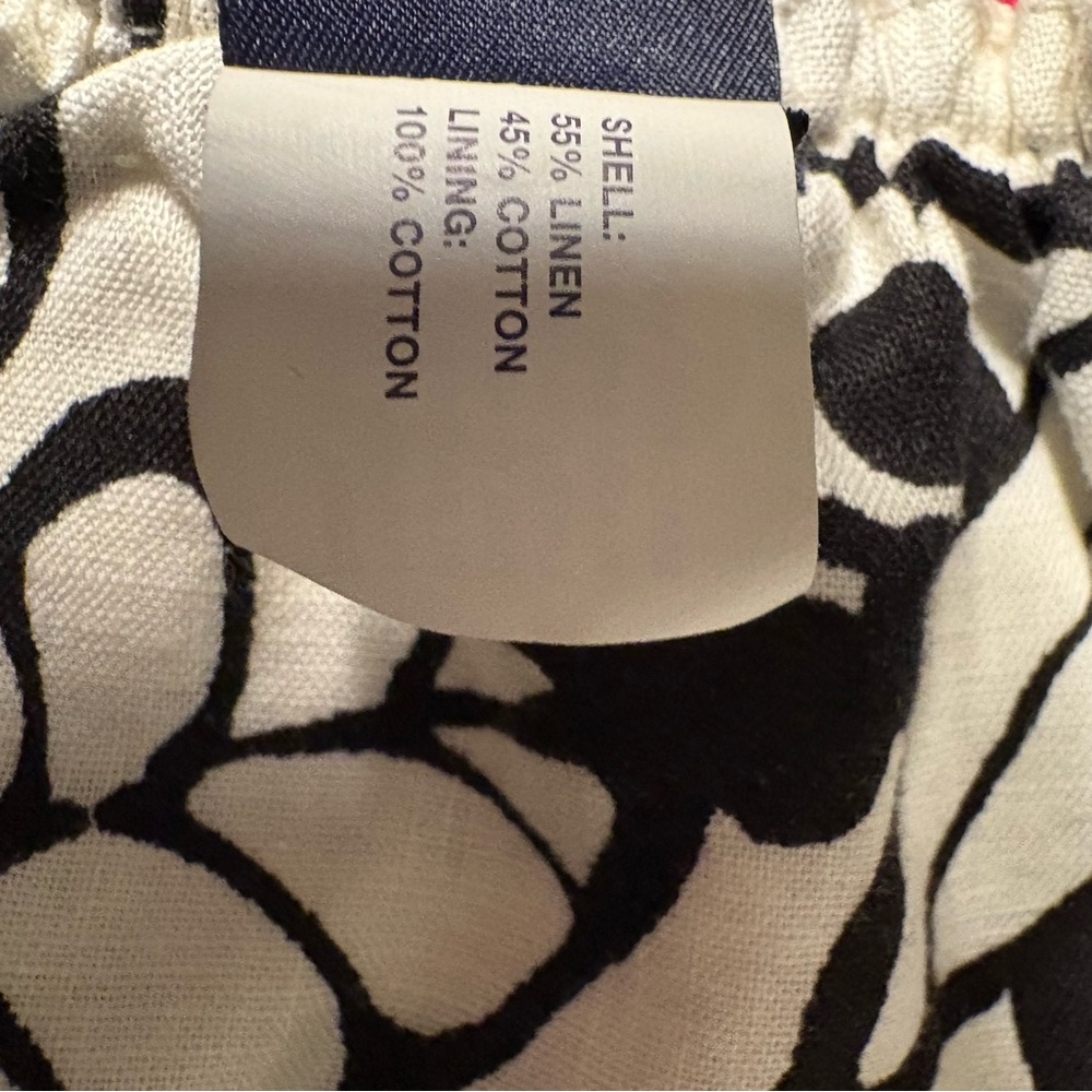 GAP Strapless Black and White Floral Linen Dress - Picture 5 of 5
